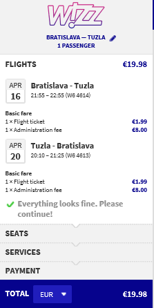 Letenky Bratislava-Tuzla